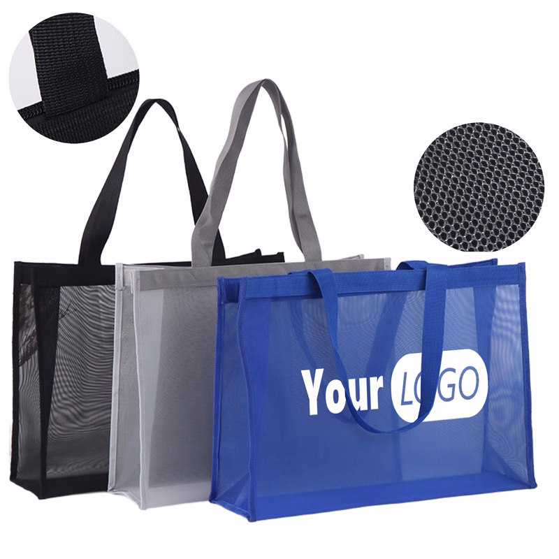 MOQ 50 Breathable Mesh Shopping Tote Bag