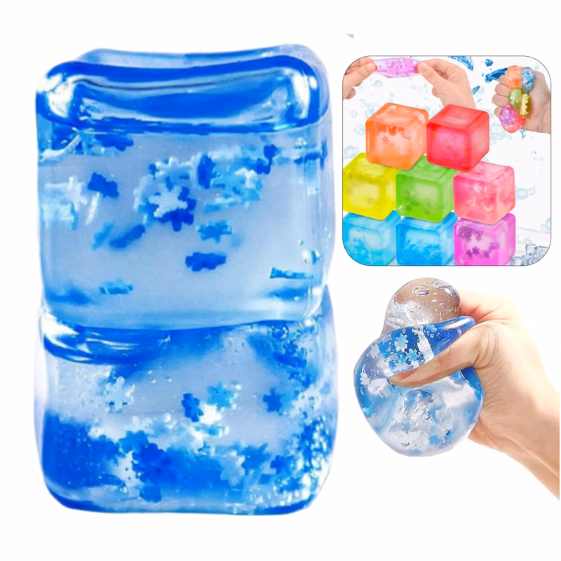 Stress Balls Ice Cube with Snowflakes