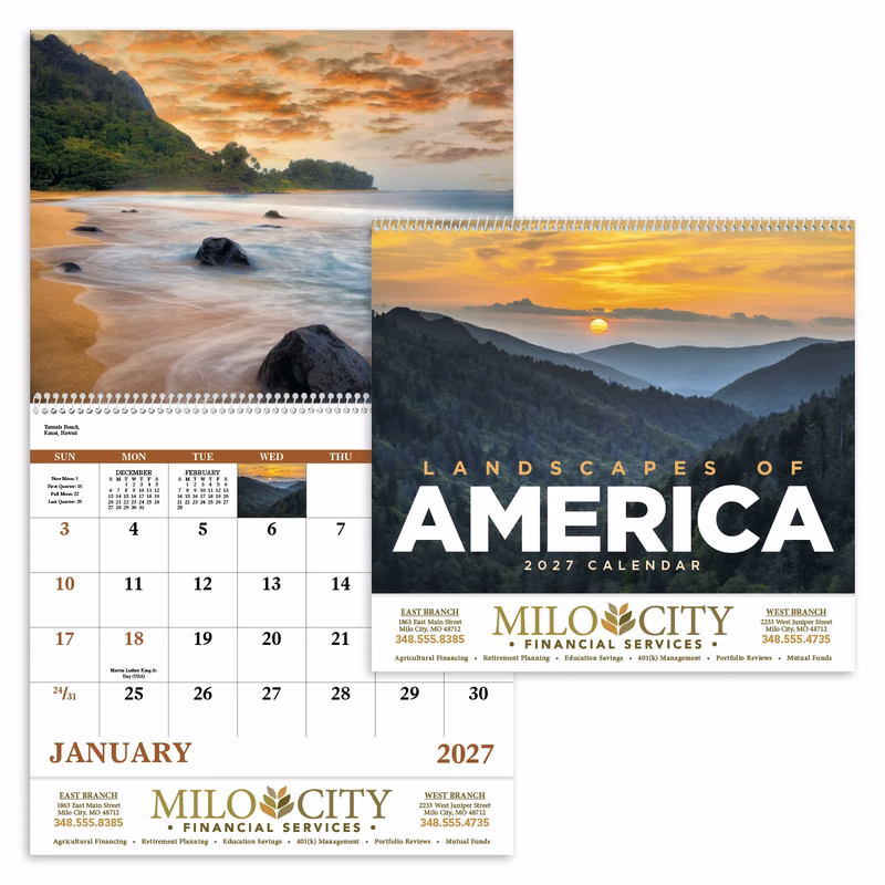 13 Month Landscapes of America - Spiral