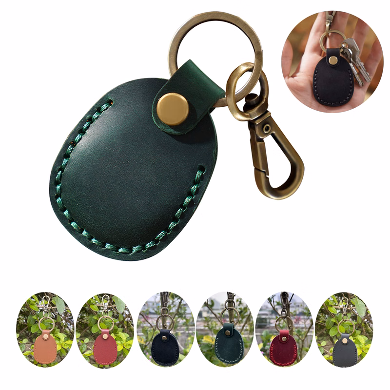 Genuine Leather Airtag Holder