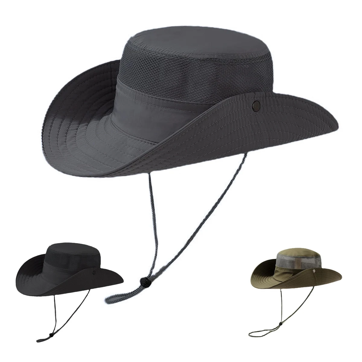 Polyester Sun Wide Brim Bucket Hat MOQ 50pcs 1