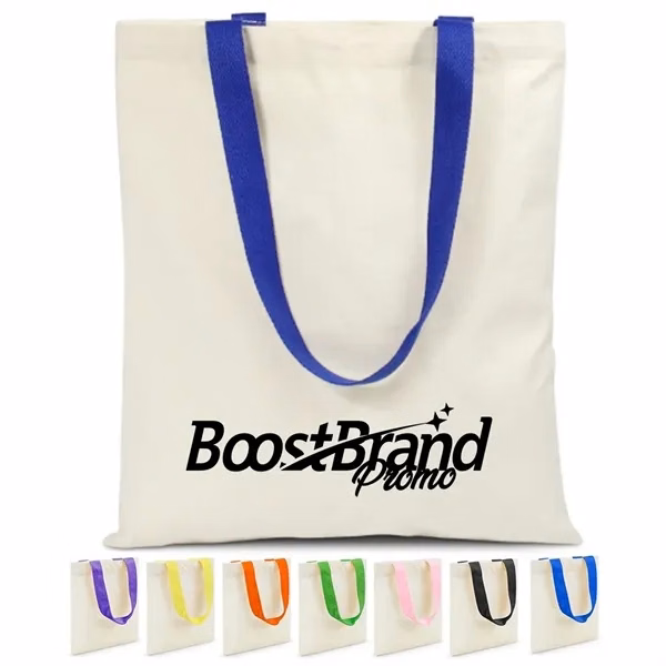 Custom Canvas Tote Bag with Reinforced Handles — Sustainable Reusable Carrying