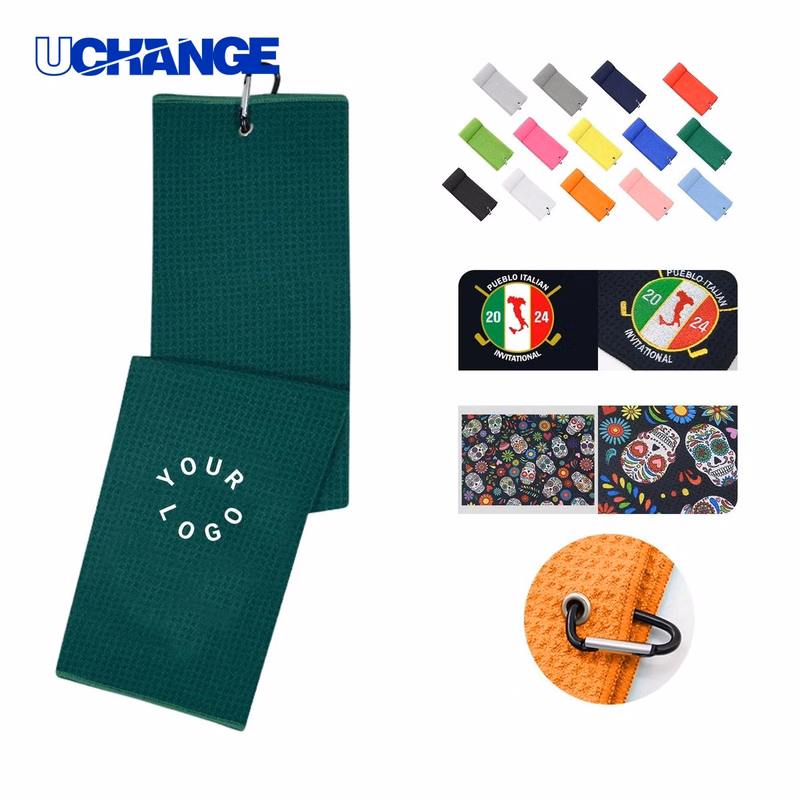 Microfiber Golf Towel with Pineapple Grid