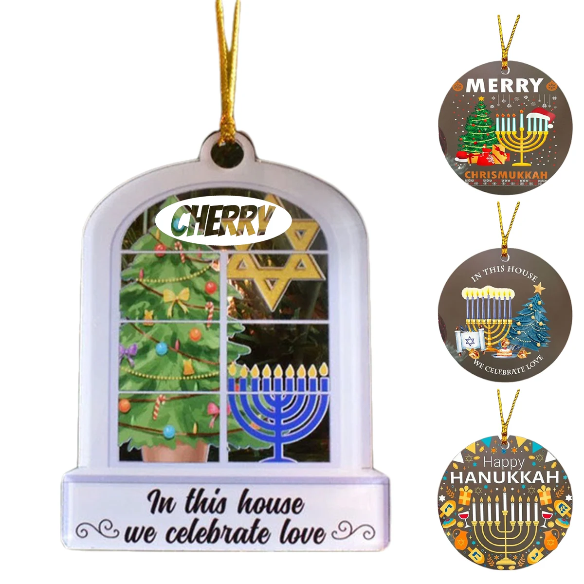 Hanukkah Acrylic Hanging Ornament 1