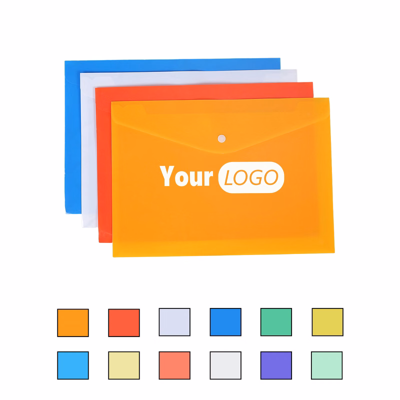 Transparent Envelope Folder with Snap Closure