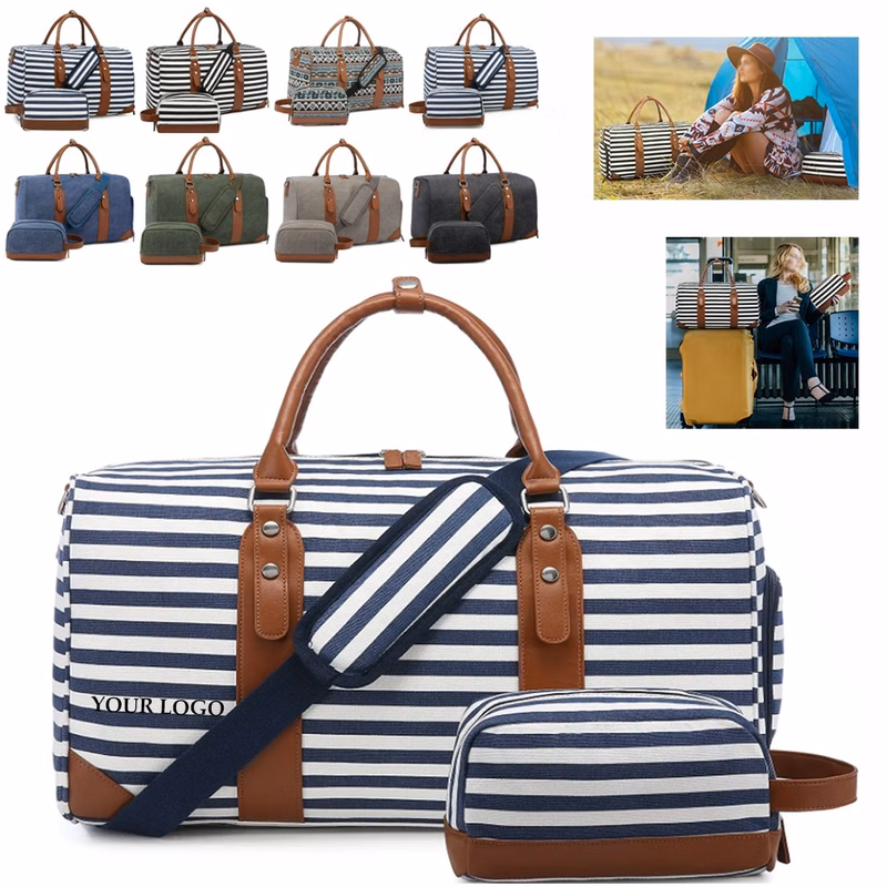 Canvas Weekender Bag With Toiletry