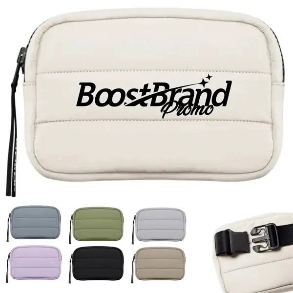 Custom Padded Quilted Waist Bag with Adjustable Strap — Corporate Travel Giveaway 1