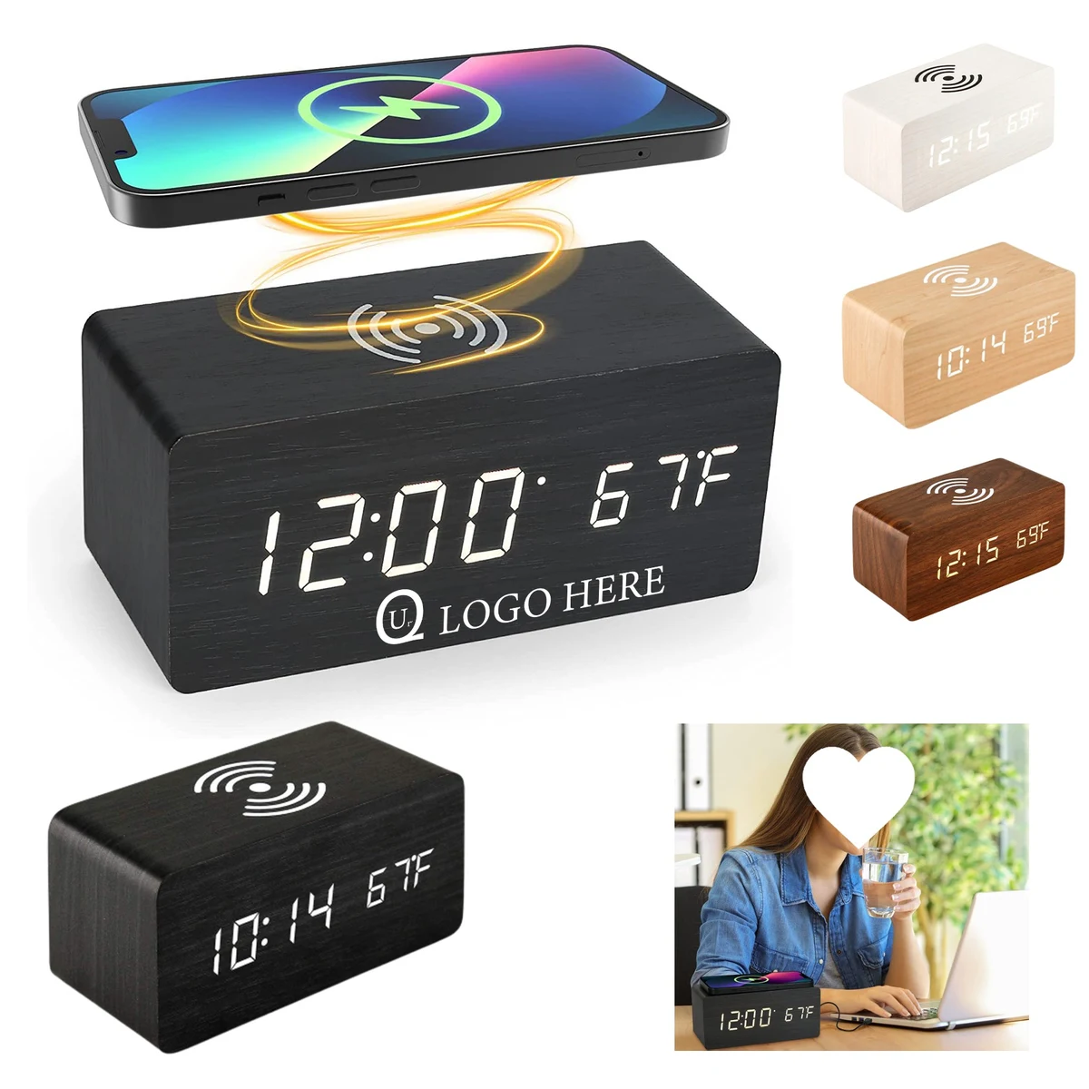 Wireless Charging Digital Alarm Clock 1