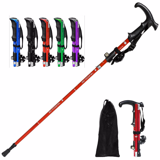 For Walking Outdoor Fold Trekking Poles Hiking Stick
