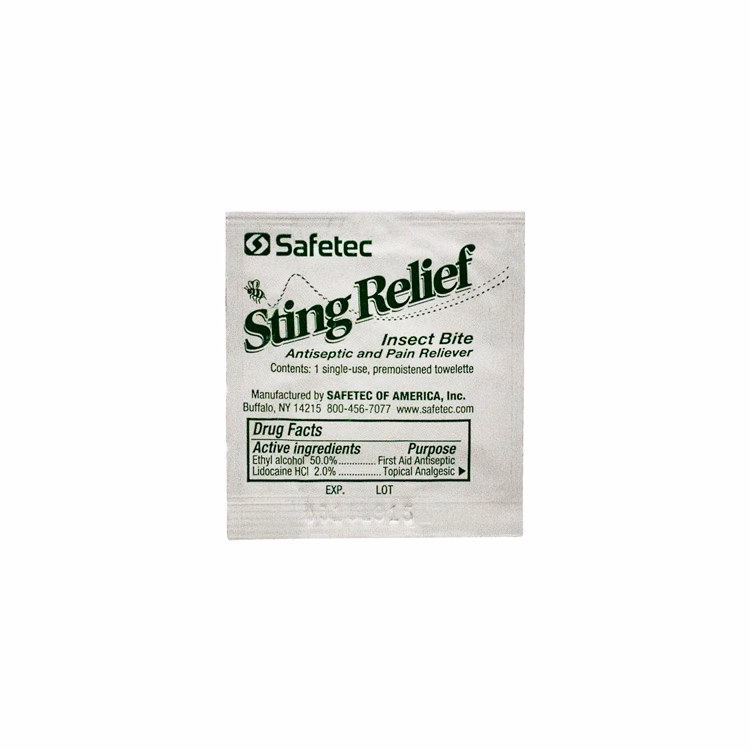 Safetec Sting Relief Wipe