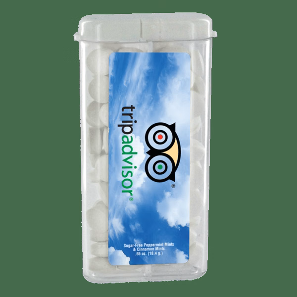 Sugar Free Mints in a Rectangular Flip-Top Dual Dispenser