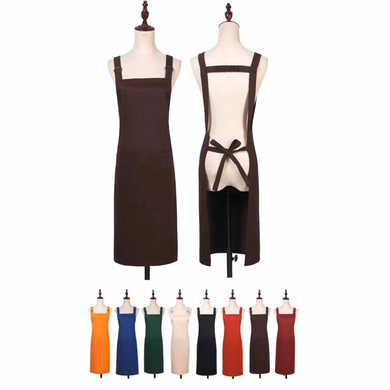 Custom Cotton Kitchen Apron With Two Pockets