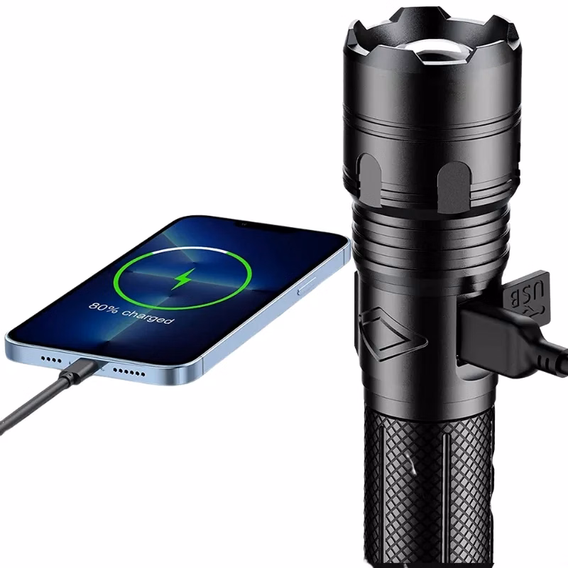Rechargeable multi-functional flashlight