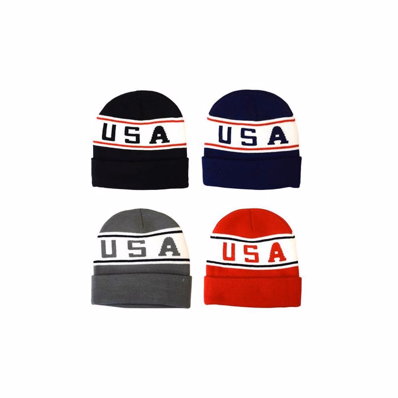"USA" Logo Winter Cuffed Beanies