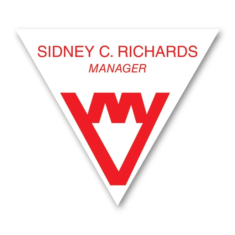 Laminated Personalized Name Badge (2.5x3") Triangle 1