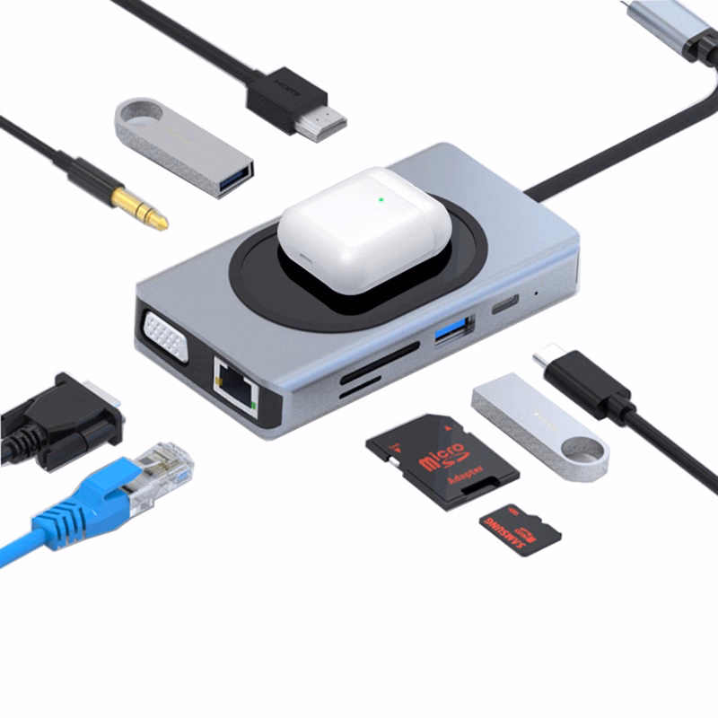 9-in-1 HUB Dock With Wireless Charging