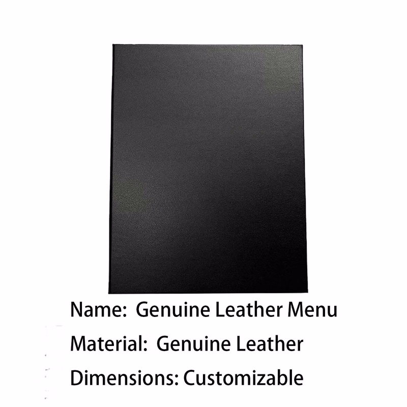 8.5*14 inch 4P PU Leather Cover - Custom Logo Hotel Menu
