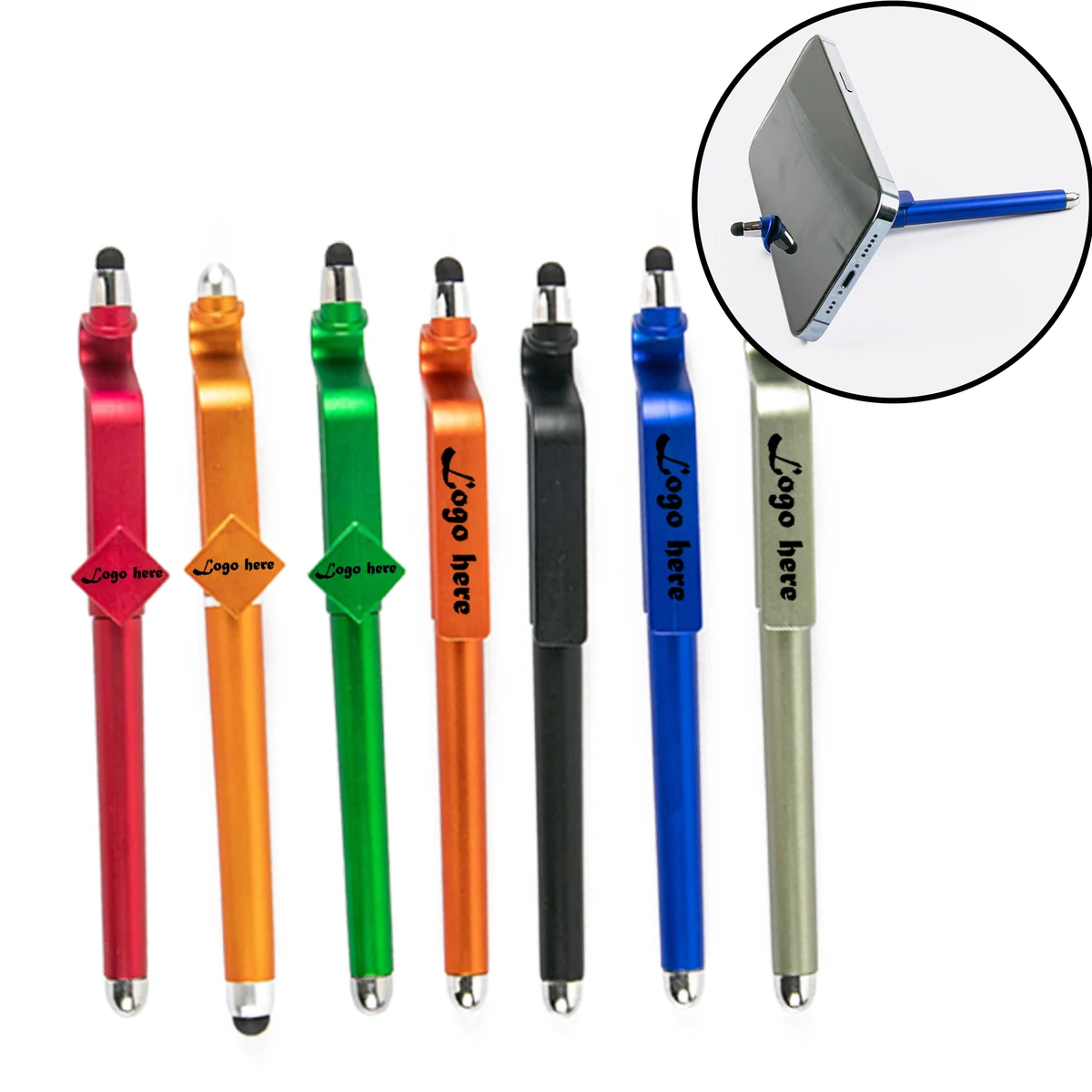 Ballpoint Pen with Fold-Out Phone Stand ?C Smooth Ink 1