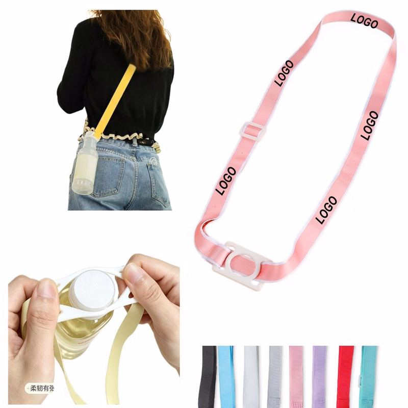 Lanyard For Beverage With Snap Fastener