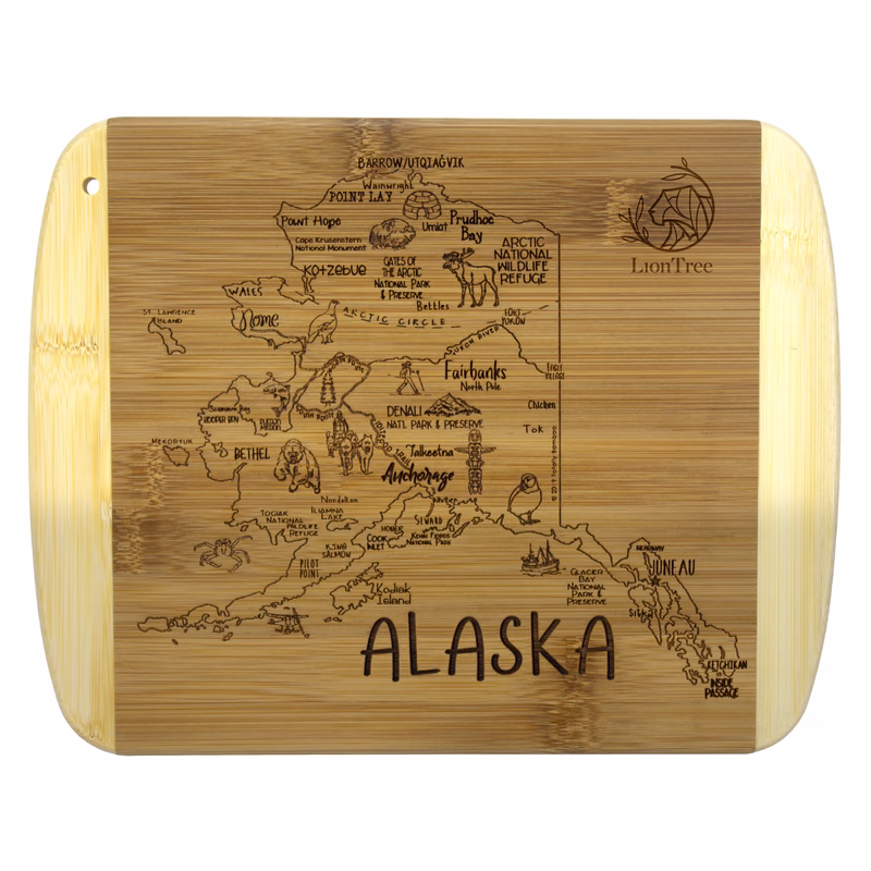 A Slice of Life Alaska Serving & Cutting Board