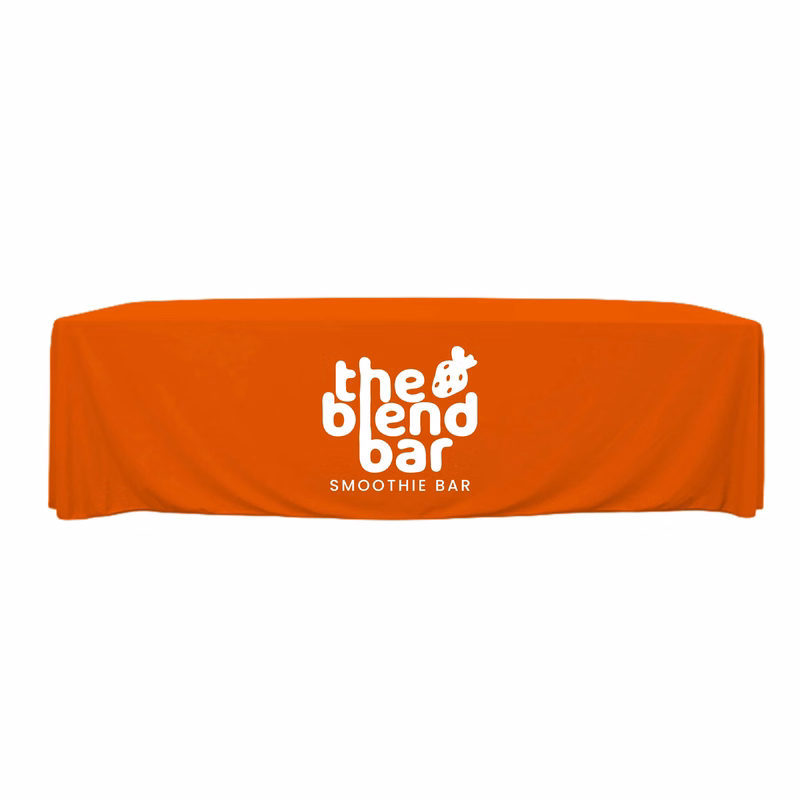 8 ft. Throw PolyKnit Table Cover (One Color Logo)