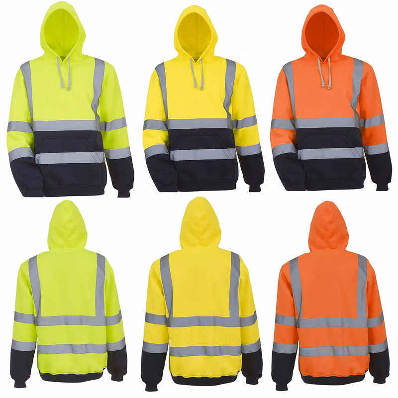Black Bottom High Visibility Pullover Hooded Sweatshirt