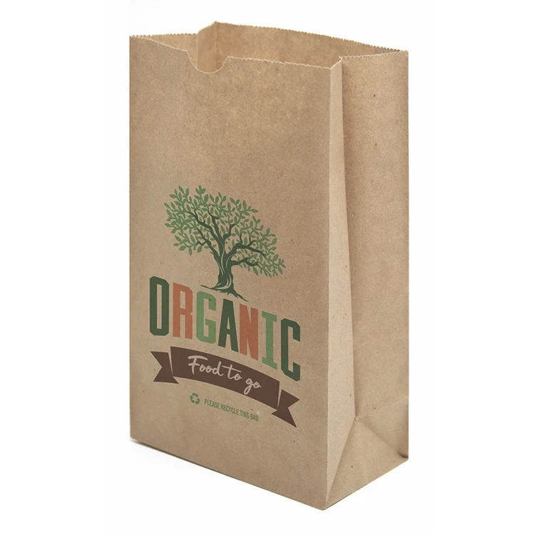 Full Color 1-Sided SOS Kraft Paper Bags (6" X 11.0625" X 3.625") 1