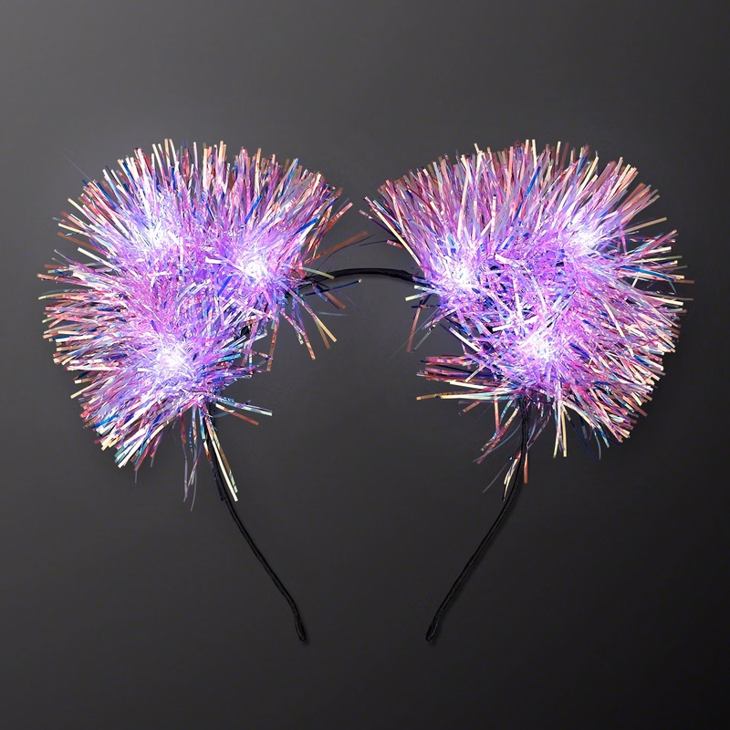 Still-Light Sparkle Iridescent Pom Ears