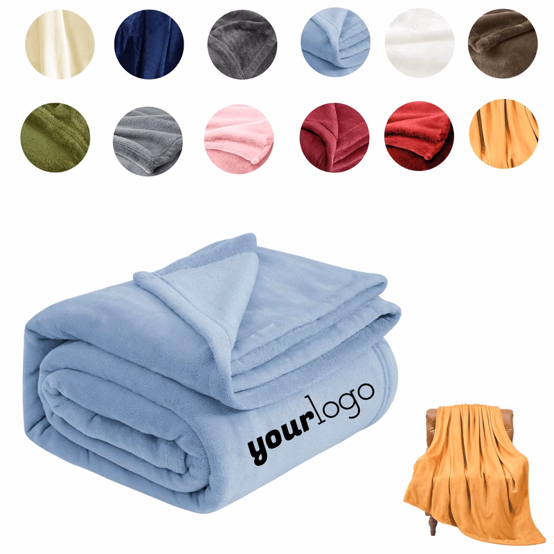 Flannel Fleece Plush Blanket for Bed and Couch