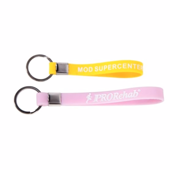 Silk-Screened Silicone Key Tag