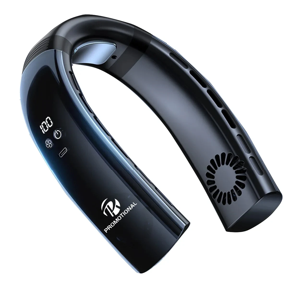 Portable Neck Digital Display Personal Fan 1
