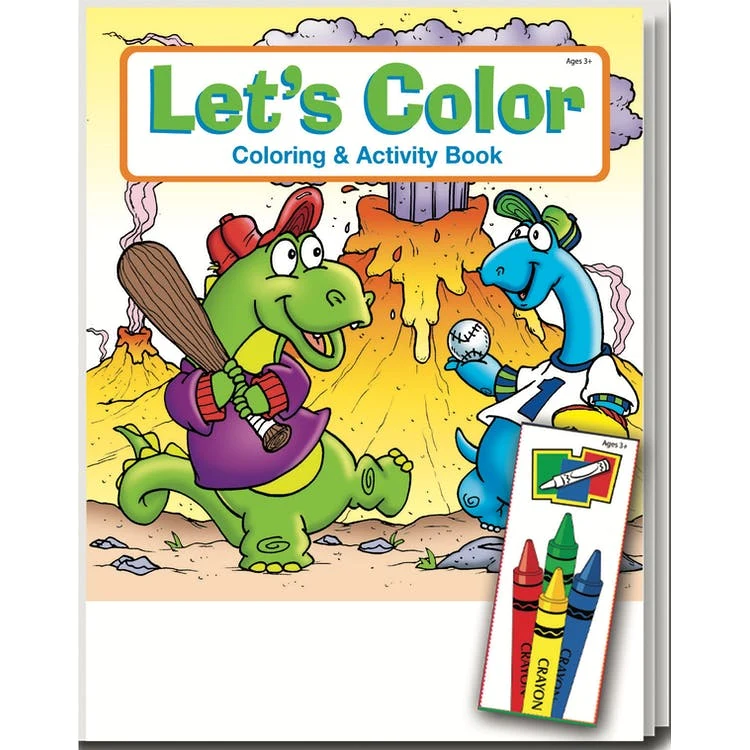 Dinosaur Coloring & Activity Book Sets - 4 Pack Crayons Ages 3-11 1