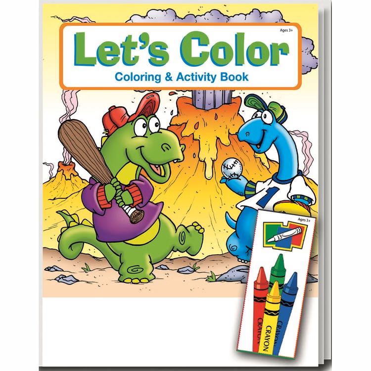 Dinosaur Coloring & Activity Book Sets - 4 Pack Crayons Ages 3-11