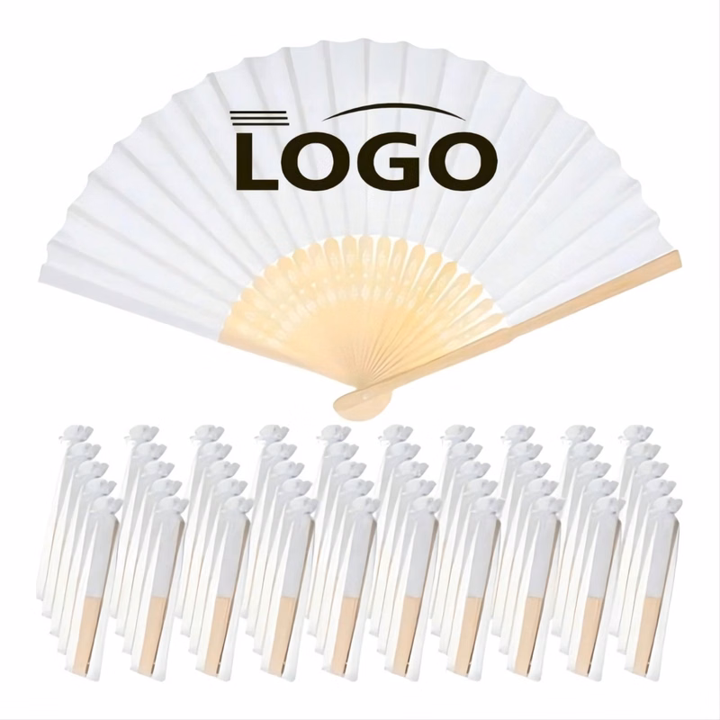 Paper Bamboo Folding Hand Fan MOQ 100PCS