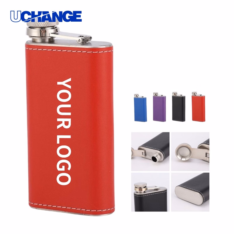 Stainless Steel Hip Vessel Flask 5 Ounce with PU Wrap
