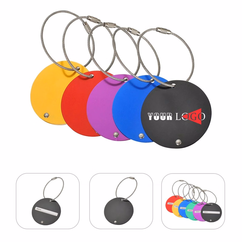 Custom Metal Luggage Tag Keychains