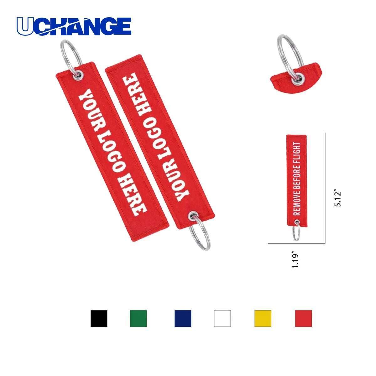 Embroidered Flight Tag Keychain 1