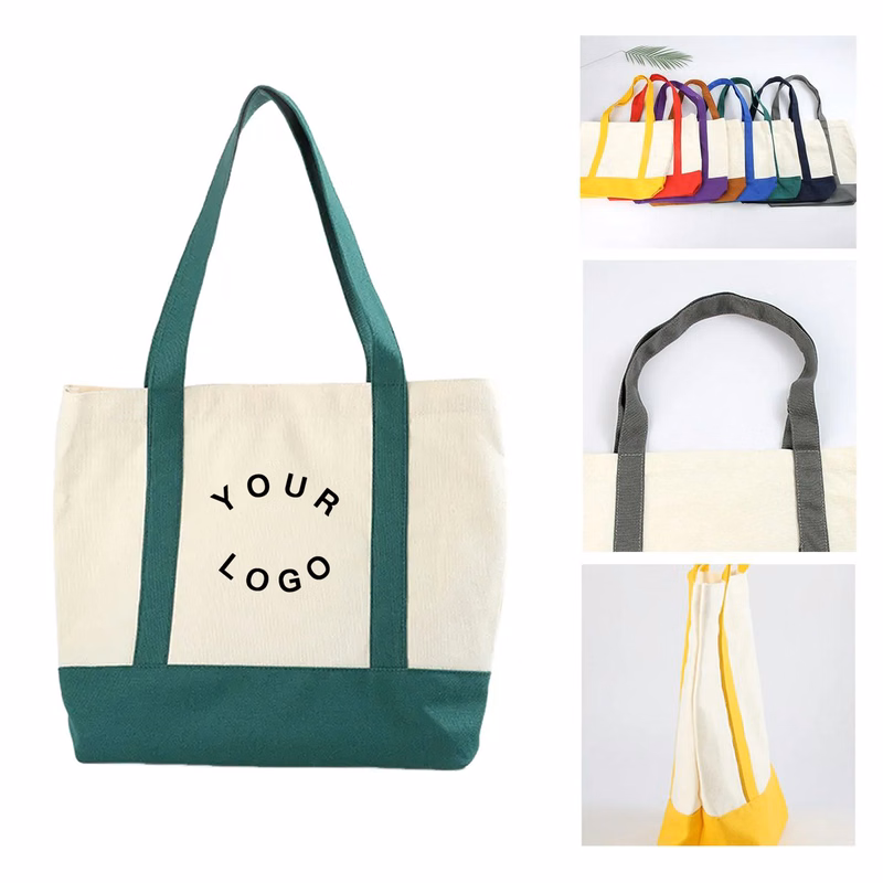 12oz Cotton Canvas Tote Bag with Front Pocket
