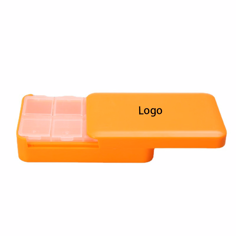 6 Compartments Push Pull Pill Box