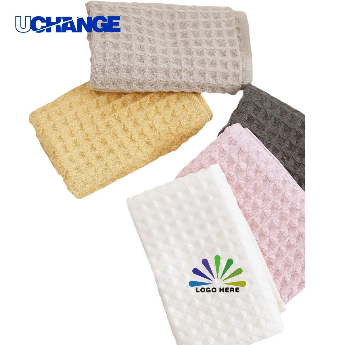 Waffle Cotton Beach and Bath Towel 1
