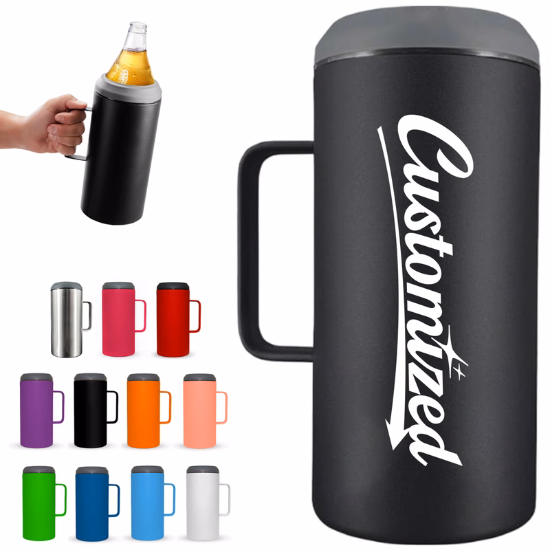 40oz Stainless Steel Beer Can Cooler with Handle