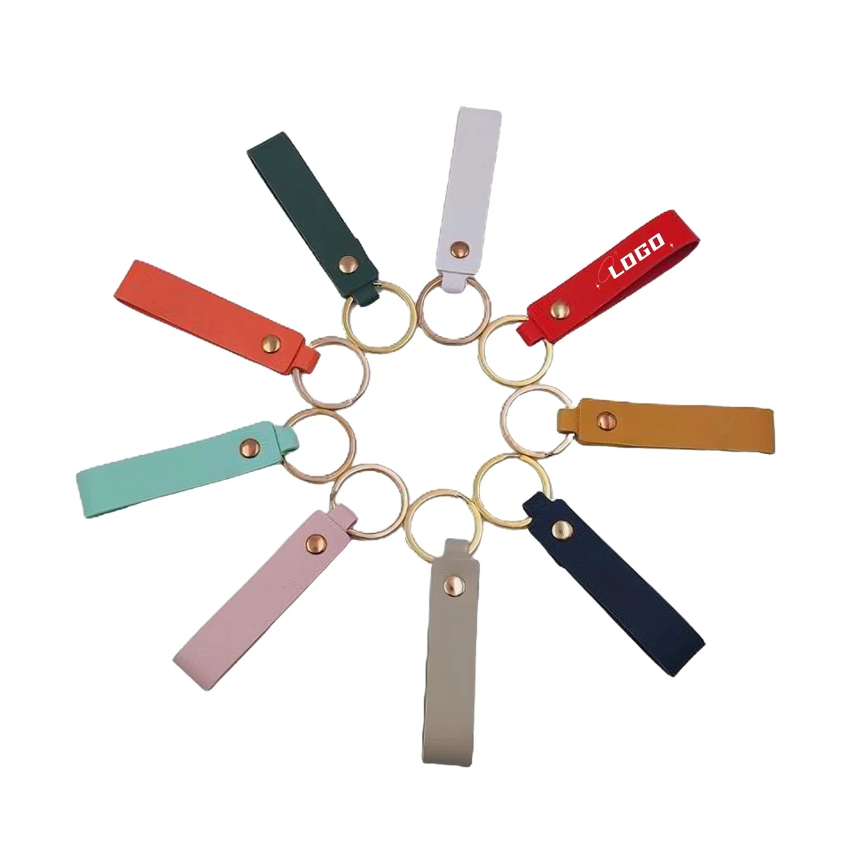 Colorful Leather Key Chain 1