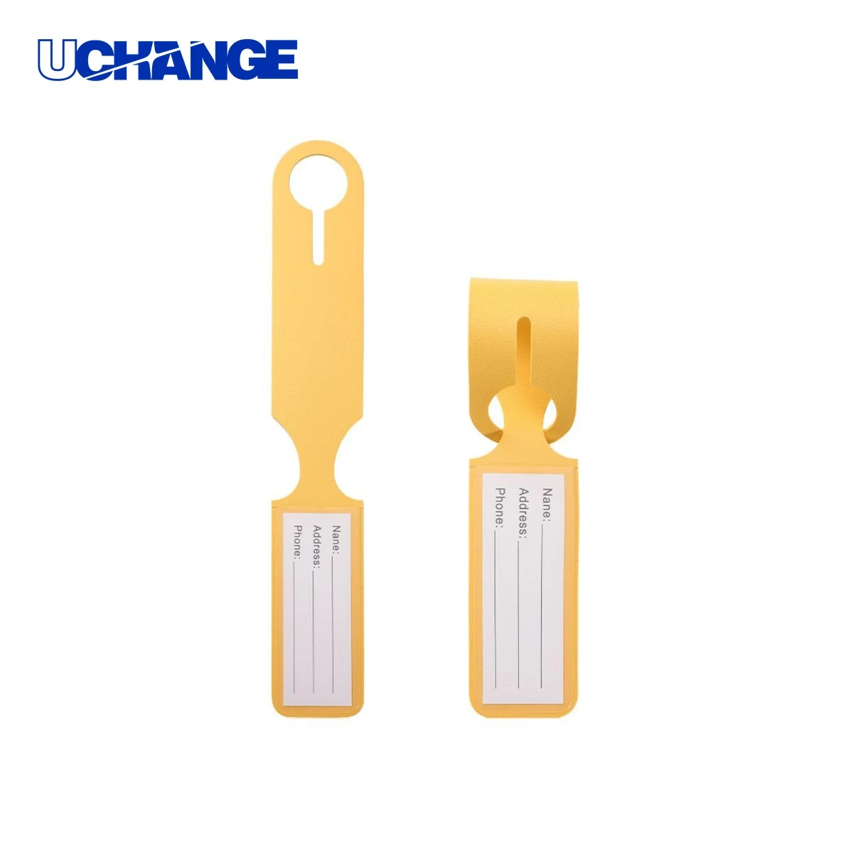 PU Leather Privacy Luggage Tag with Buckle Strap 1