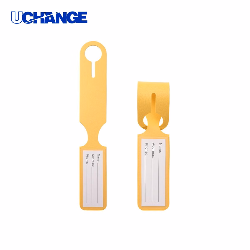 PU Leather Privacy Luggage Tag with Buckle Strap