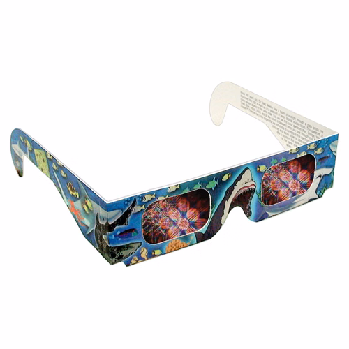 Rainbow Diffraction Glasses - Shark - Stock Imprint