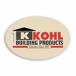 Screen Printed Poly Write-on Tag (2"x3") w/ Flexible Plastic Loop Strap - Oval