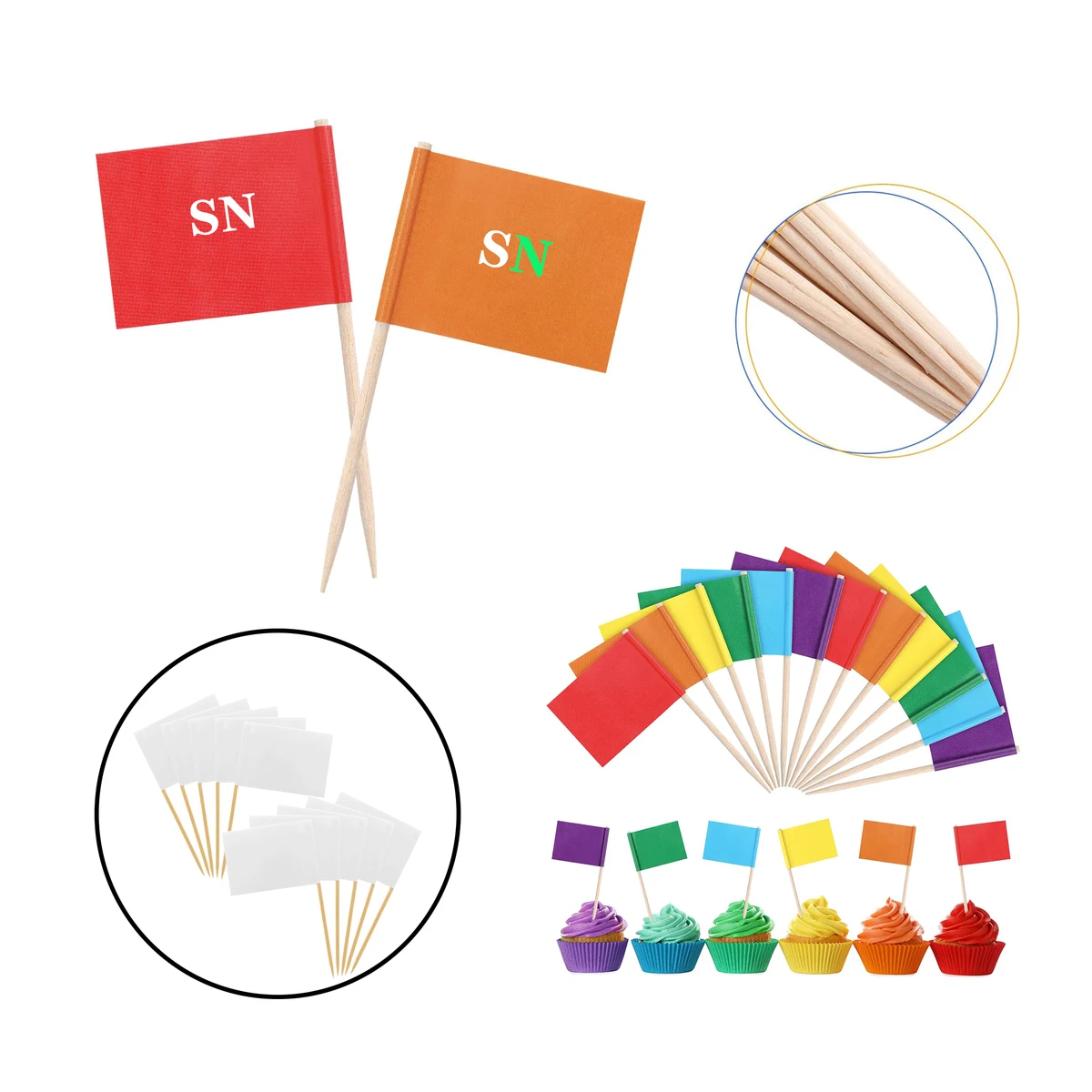 Mini Dessert Food Toothpick Flag 1