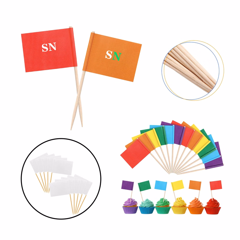 Mini Dessert Food Toothpick Flag