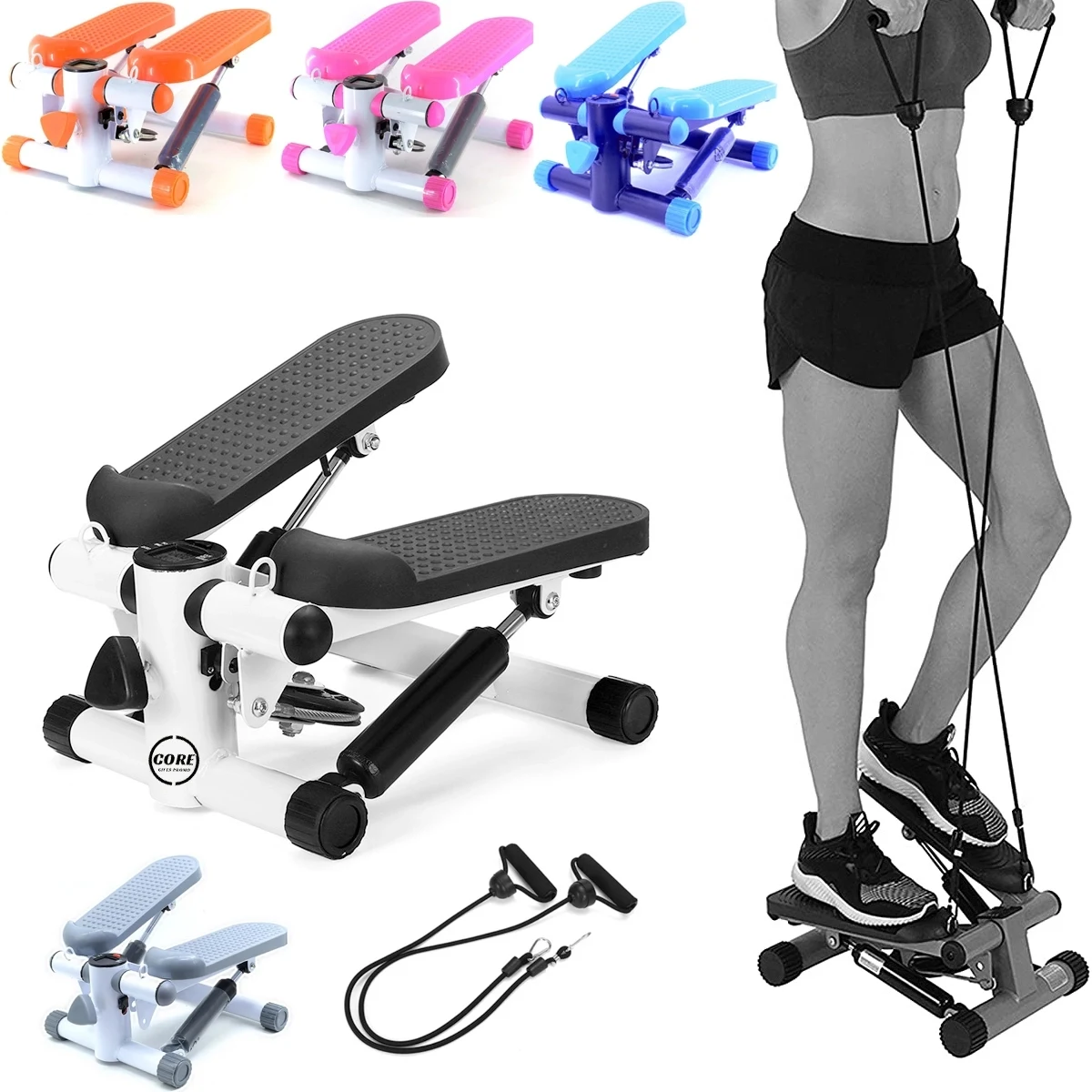 Stair Stepper Exercise Equipment With Resistance Bands 1
