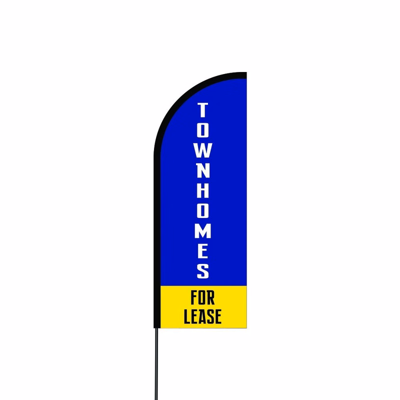 Town Homes For Lease Flag Kit 11' Feet Feather Flag Sign Outdoor Banner